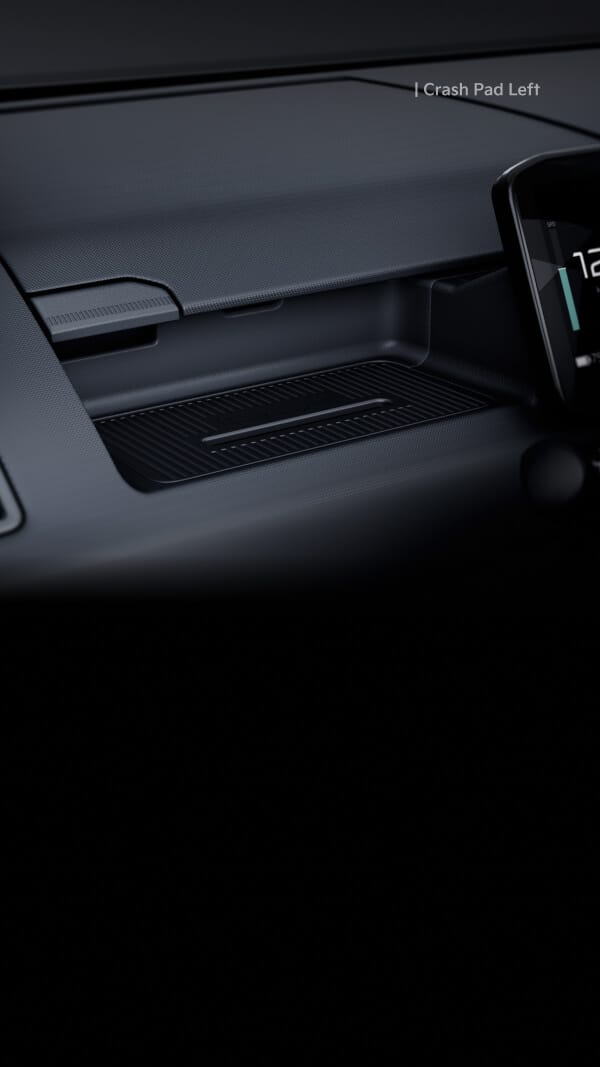 Detailansicht der AddGear-Montageeinheit im Kia PV5 Cargo.